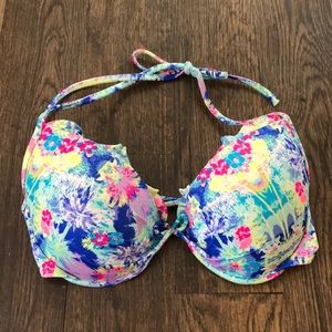 VICTORIA SECRET TROPICAL PRINT BIKINI TOP 34C
